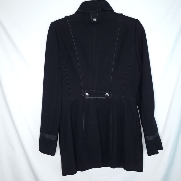 WHITE HOUSE BLACK MARKET Women's Black Full Zip Pea Coat SMALL - Picture 12 of 16